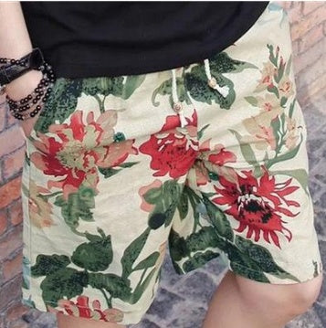 Men Linen Beach Shorts - My Store