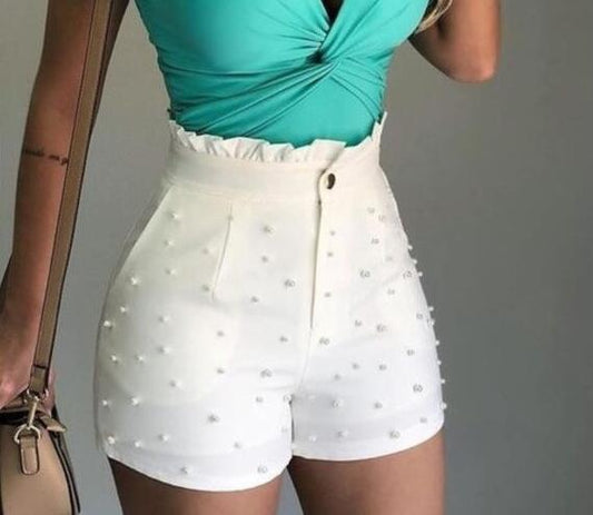 Women's Shorts Cannon Beads Solid Color Sexy Shorts Women - My Store