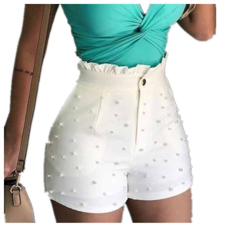 Women's Shorts Cannon Beads Solid Color Sexy Shorts Women - My Store