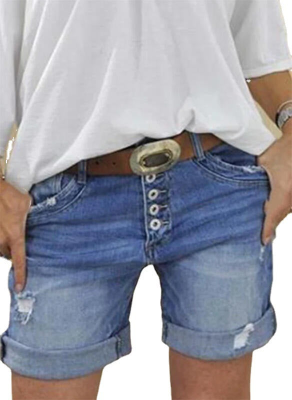High-waisted Denim Shorts For Women - My Store