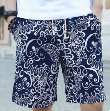 Men Linen Beach Shorts - My Store