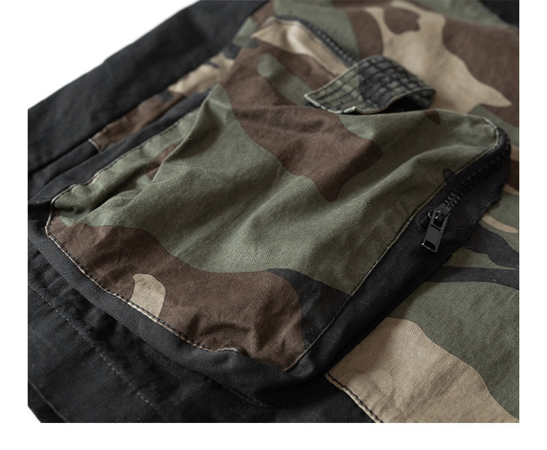 Multi Pocket Camo Cargo Shorts For Men - My Store
