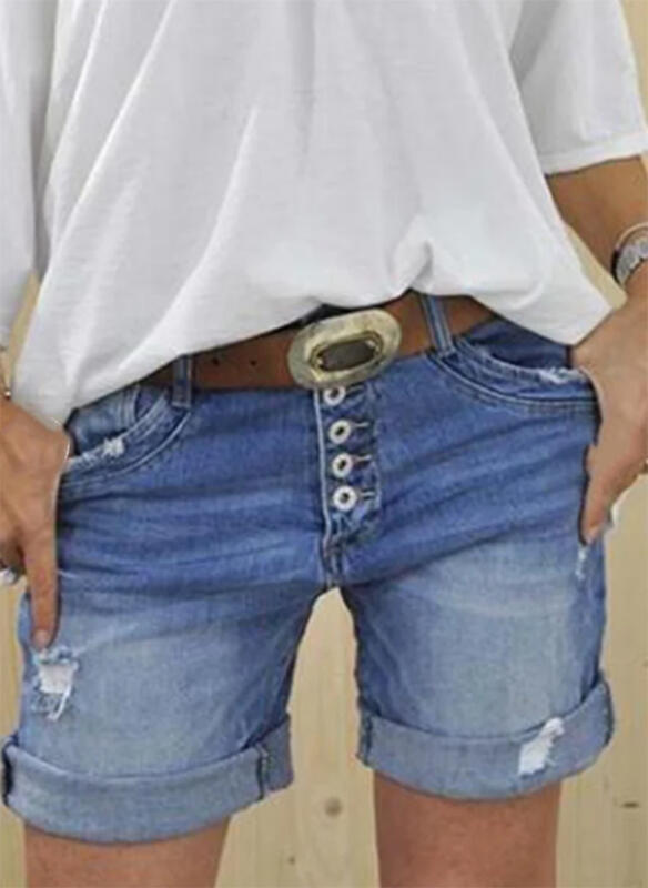 High-waisted Denim Shorts For Women - My Store